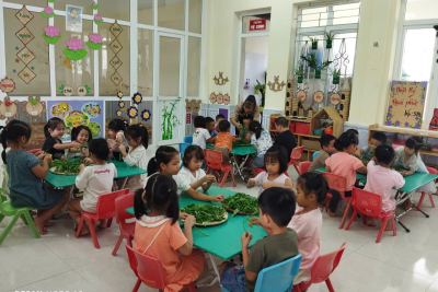 LỚP 5 TUỔI B TRƯỜNG MẦM NON GIA SINH XÂY DỰNG MÔI TRƯỜNG XANH – SẠCH – ĐẸP – AN TOÀN – HẠNH PHÚC